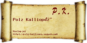 Polz Kalliopé névjegykártya